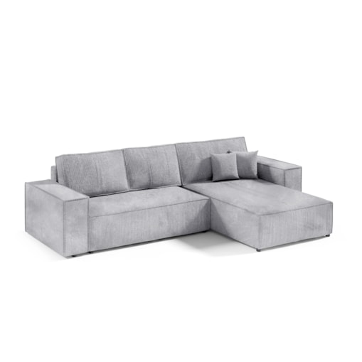 Narożnik MILLE L z funkcją spania, sztruks, Kolor: POSO 55