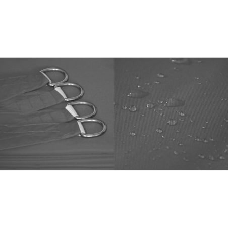 Żagiel Przeciwsłoneczny Ogrodowy Wodoodporny 4X3 M Ciemny Szary Zacieniacz