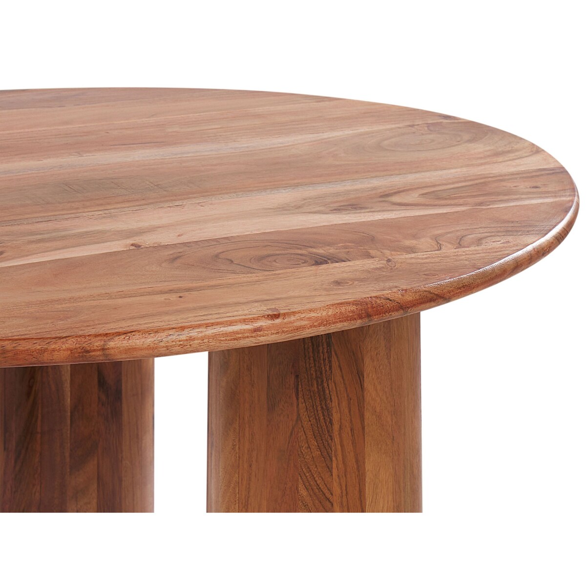 Stolik kawowy z drewna akacjowego jasny COLINA