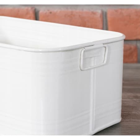 2 szt. PUDEŁKO organizer STYL LOFT metalowy biały