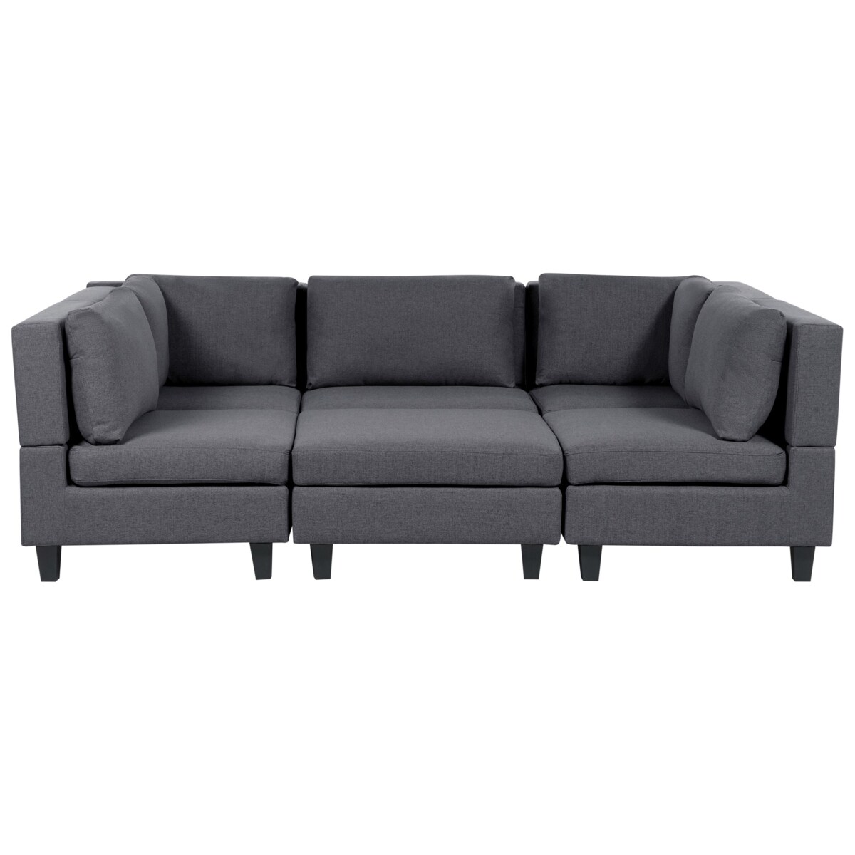 Sofa modułowa 5-osobowa z otomaną ciemnoszara UNSTAD