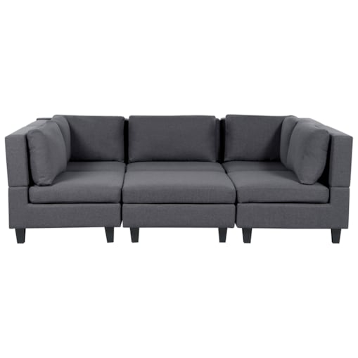 Sofa modułowa 5-osobowa z otomaną ciemnoszara UNSTAD