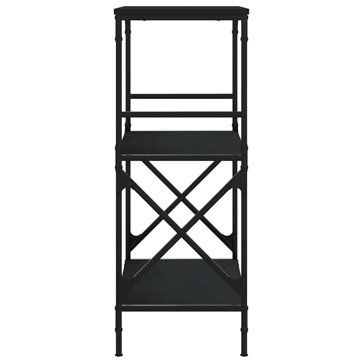 vidaXL 3-poziomowy regał na książki, czarny, 59x35x90,5 cm