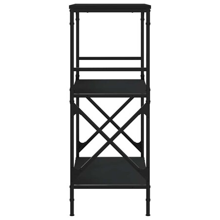 vidaXL 3-poziomowy regał na książki, czarny, 59x35x90,5 cm