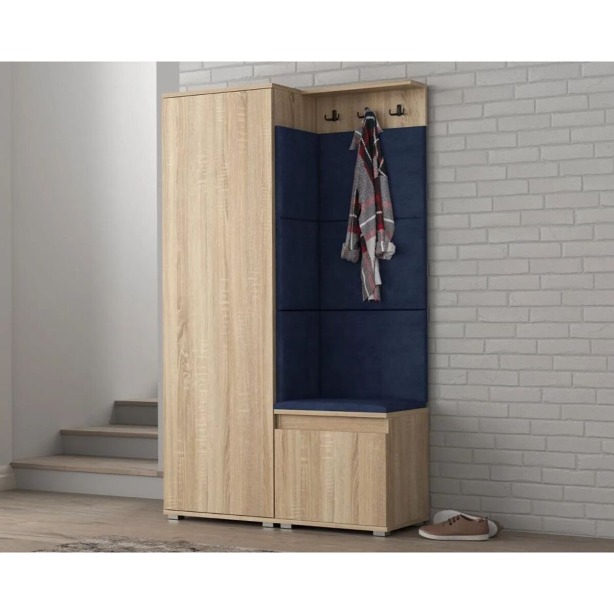 Garderoba do przedpokoju SINGAPUR 104 dąb sonoma/granatowy