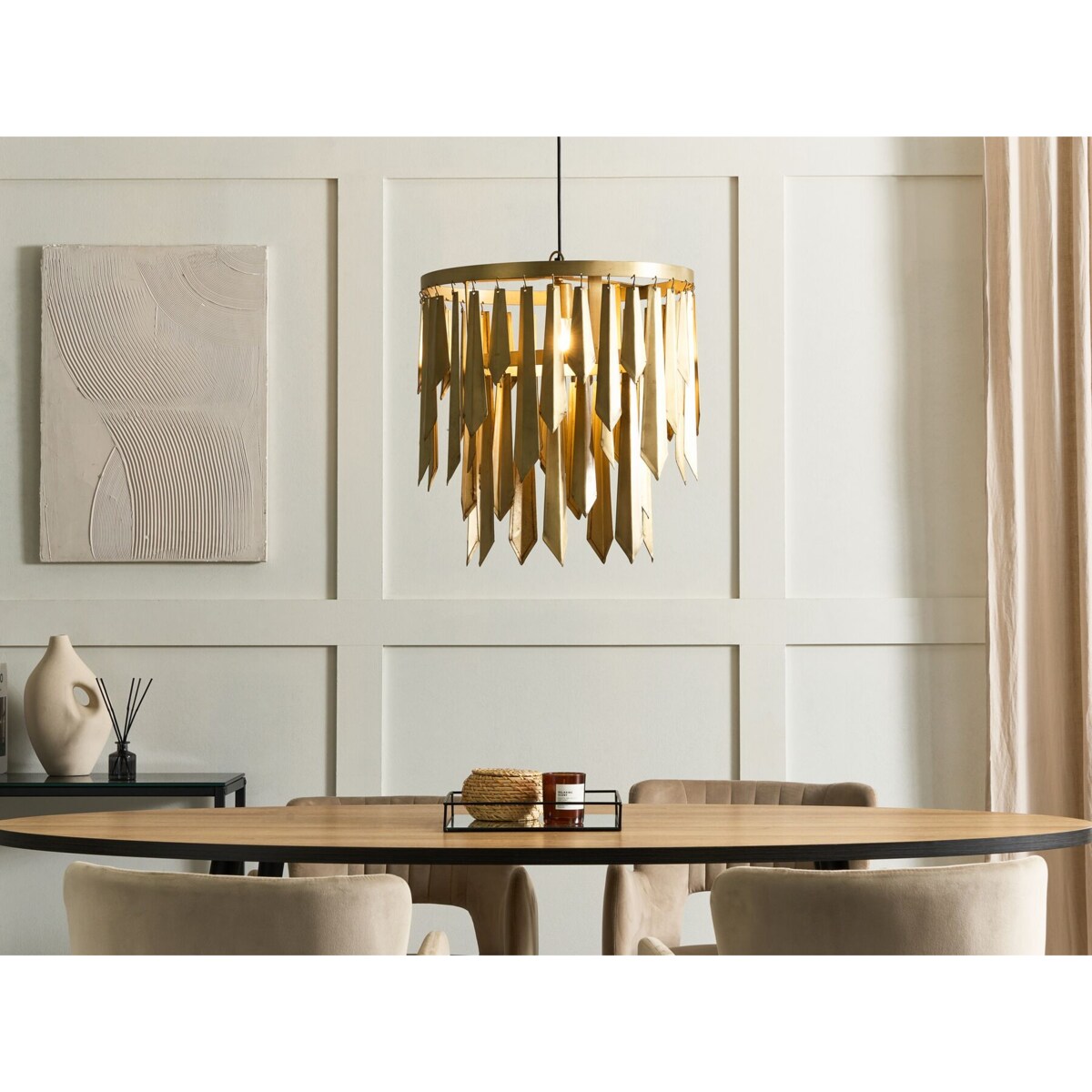 Żyrandol metalowy mosiężny CHAMBAL