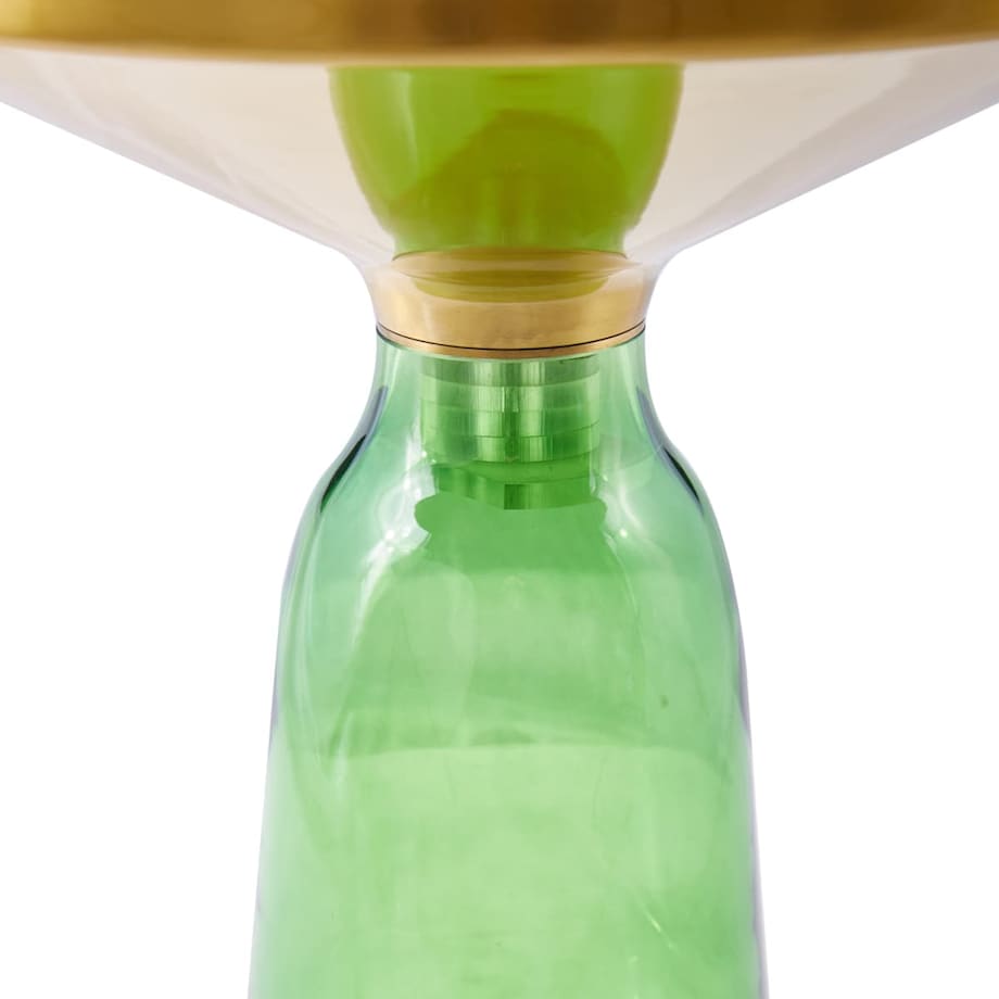 Kawowy stolik DOLCE DP-FB06 green Step stal szkło zielony czarny, Step Into Design