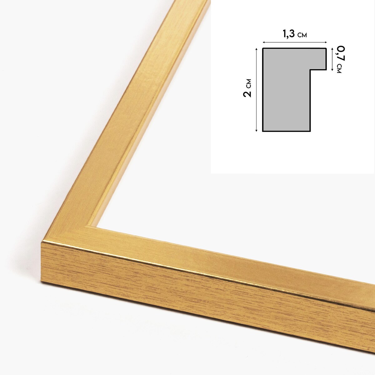 Złota ramka na zdjęcia 21x29,7 cm A4 rama MDF ramki do zdjęć 29,7x21 cm FRAMAI®