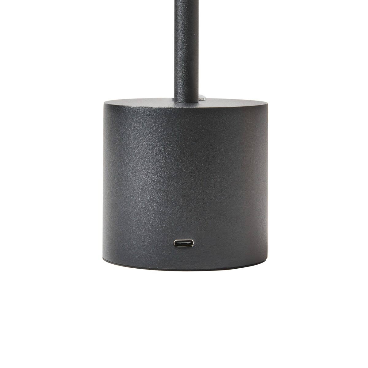 Bezprzewodowa lampa stołowa metalowa czarna LIZANDRO