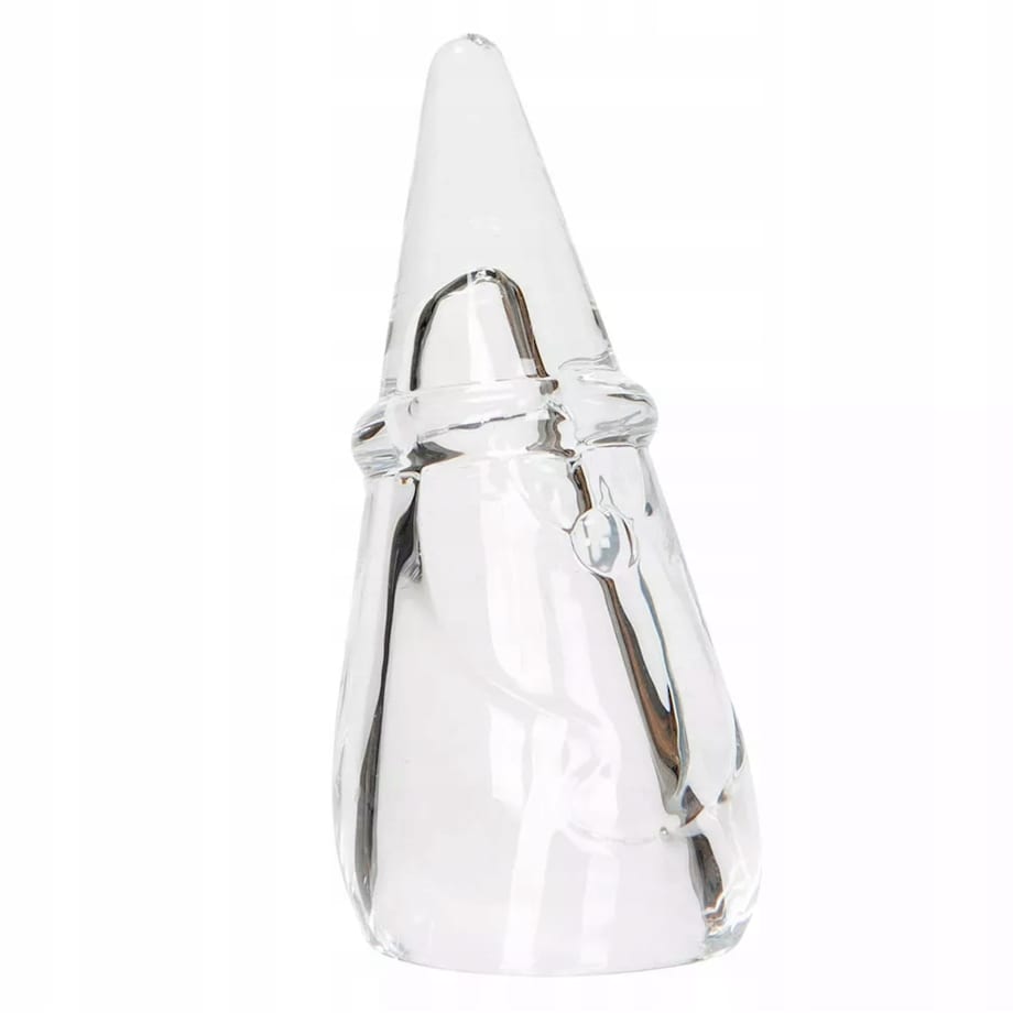 FIGURKA W KSZTAŁCIE MIKOŁAJA szkło przezroczysta wys. 11cm