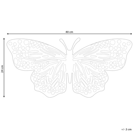 Figurka dekoracyjna Motyl MADIUN Metal Złoty