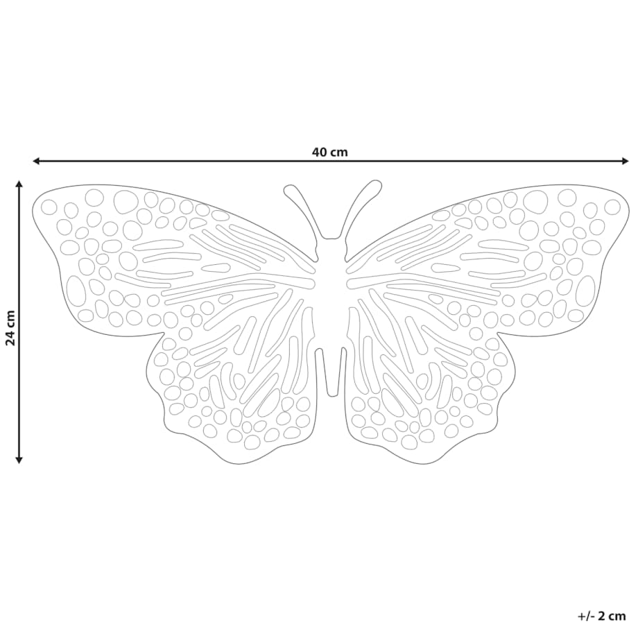 Figurka dekoracyjna Motyl MADIUN Metal Złoty