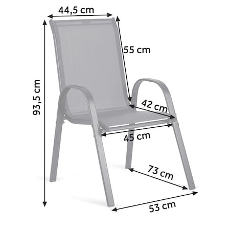 Krzesło ogrodowe na taras balkon ogród metalowe 4 szt. Sofotel