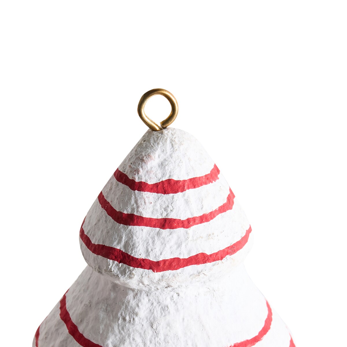 Zestaw 12 ozdób choinkowych GIDEALVEN Papier-mâché Czerwony/ biały