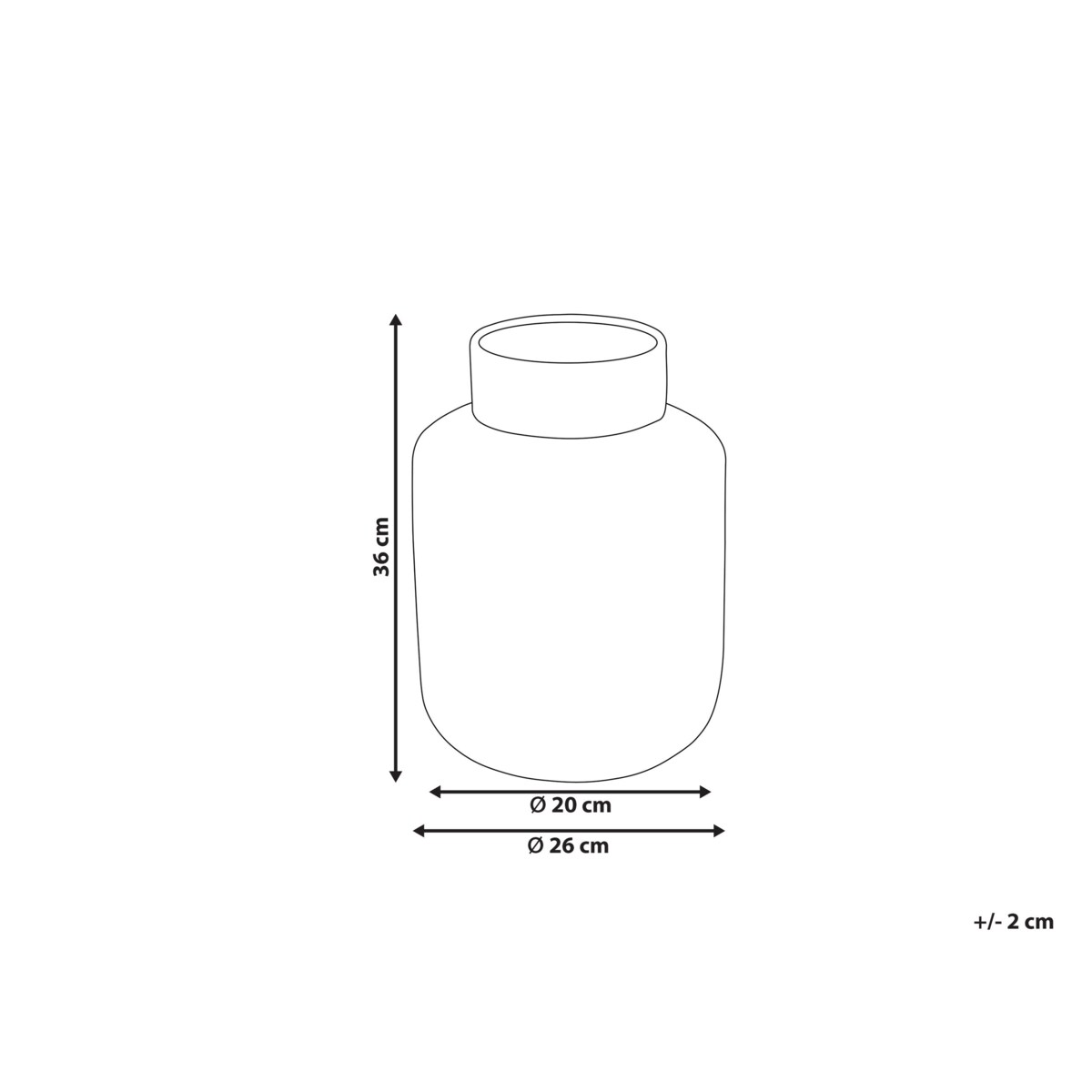 Wazon dekoracyjny rattanowy 36 cm biało-beżowy RENUN