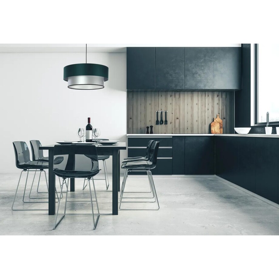 Lampa wisząca DOUBLE GREEN 60 zielona/srebrna