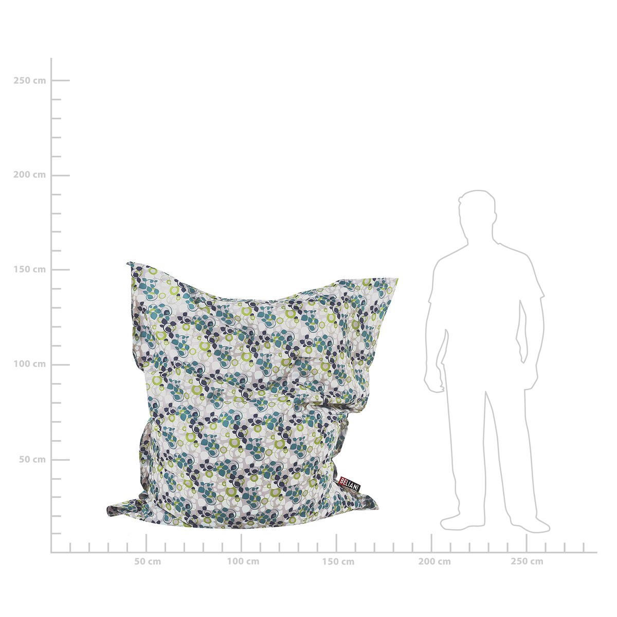 Pokrowiec na fotel worek FUZZY 140 cm 180 cm Kolorowy