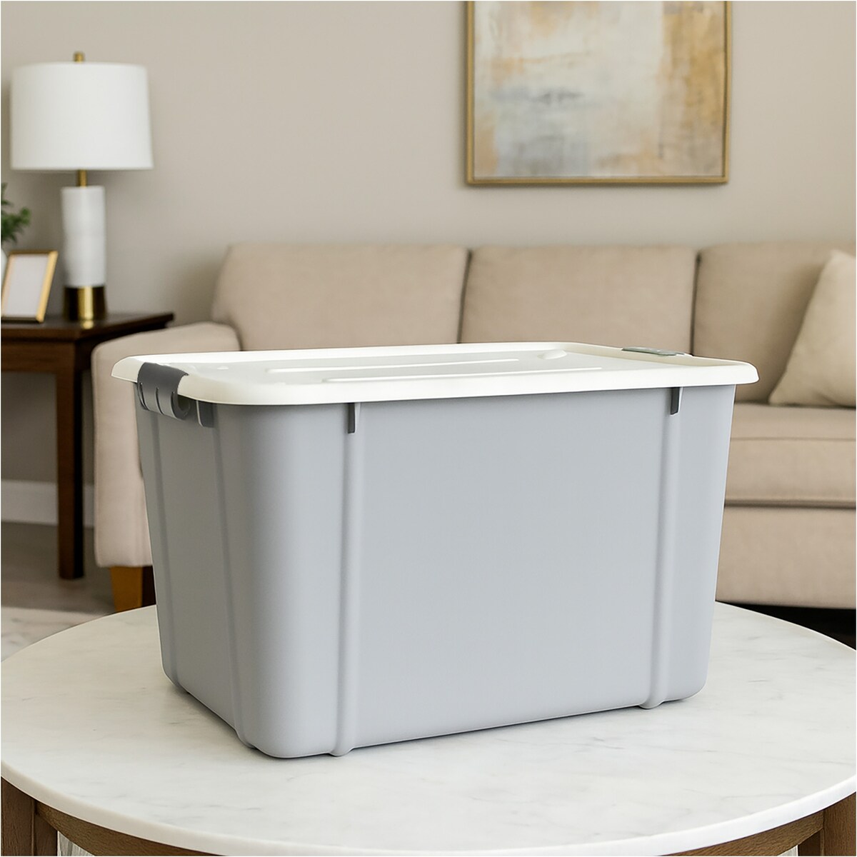 Pojemnik Plastikowy Pudełko 60 L Plastikowe Zamykany Z Pokrywką Pudło Box Do Przechowywania Na Zabawki Dokumenty Ubrania