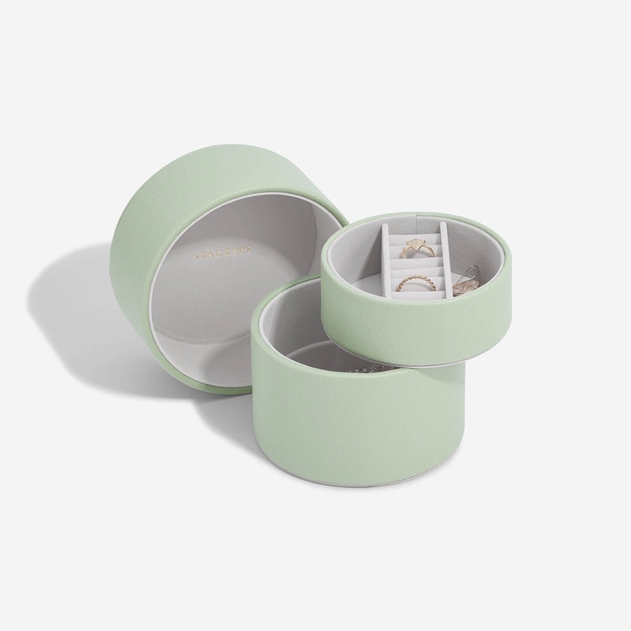Pudełko na biżuterię Stackers Pod zieleń szałwiowa podwójne