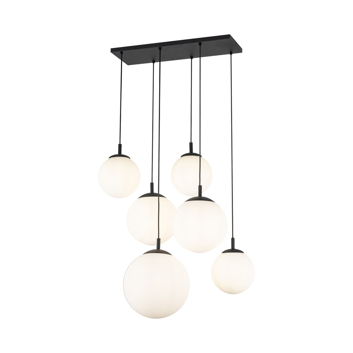 Lampa wisząca TK Lighting ESME WHITE 4793, 6xE27, regulowana, biało-czarna, nowoczesna do salonu i jadalni