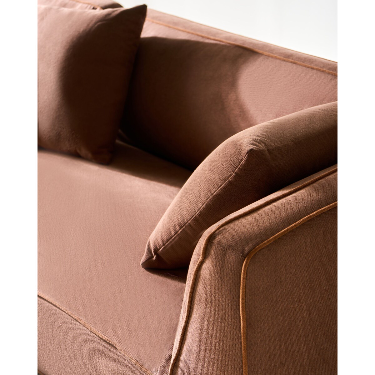 Narożnik dla 3 osób SATER Brązowy Prawostronny