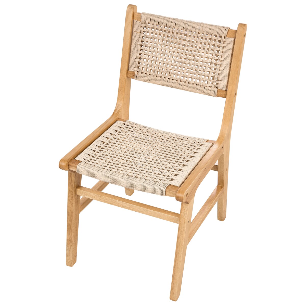 Zestaw 2 krzeseł do jadalni OZELLA Drewno Brązowy/ beżowy