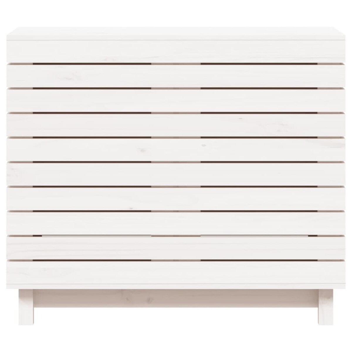 vidaXL Kosz na pranie, biały, 88,5x44x76 cm, lite drewno sosnowe