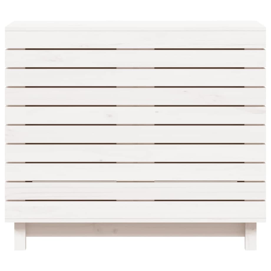 vidaXL Kosz na pranie, biały, 88,5x44x76 cm, lite drewno sosnowe