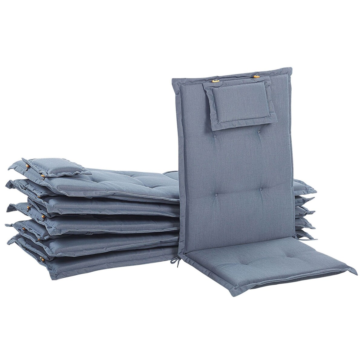 Zestaw 6 poduszek na krzesła ogrodowe niebieski TOSCANA/JAVA