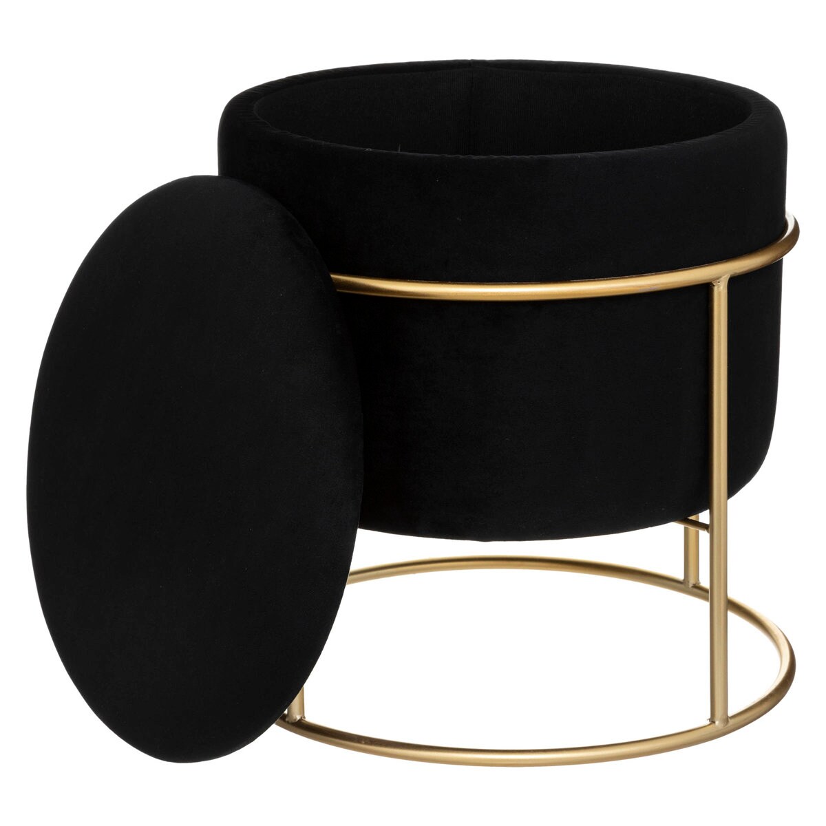 Pufa ze schowkiem ELIANE, okrągła