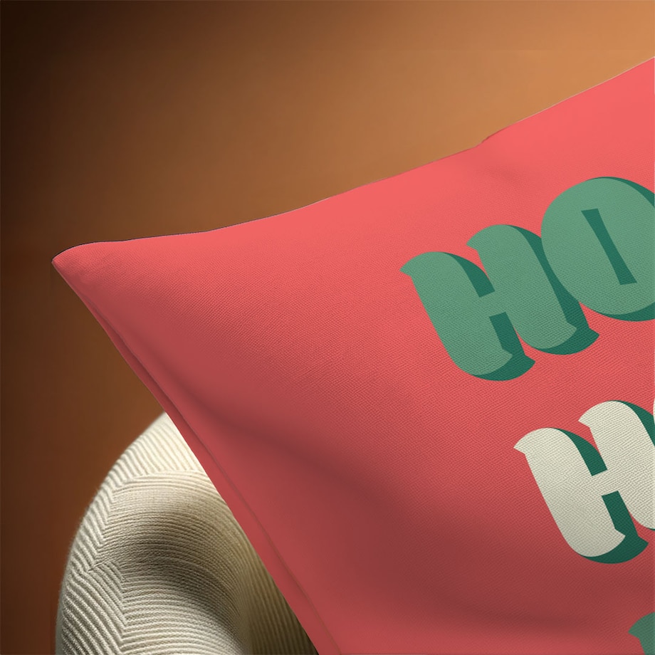 Poduszka świąteczna - Ho Ho Ho - czerwona 45x45 cm