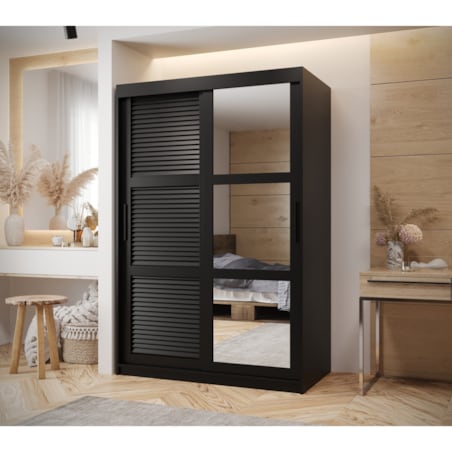 Szafa przesuwna Garderoba ŻALUZJA 2 120 czarny