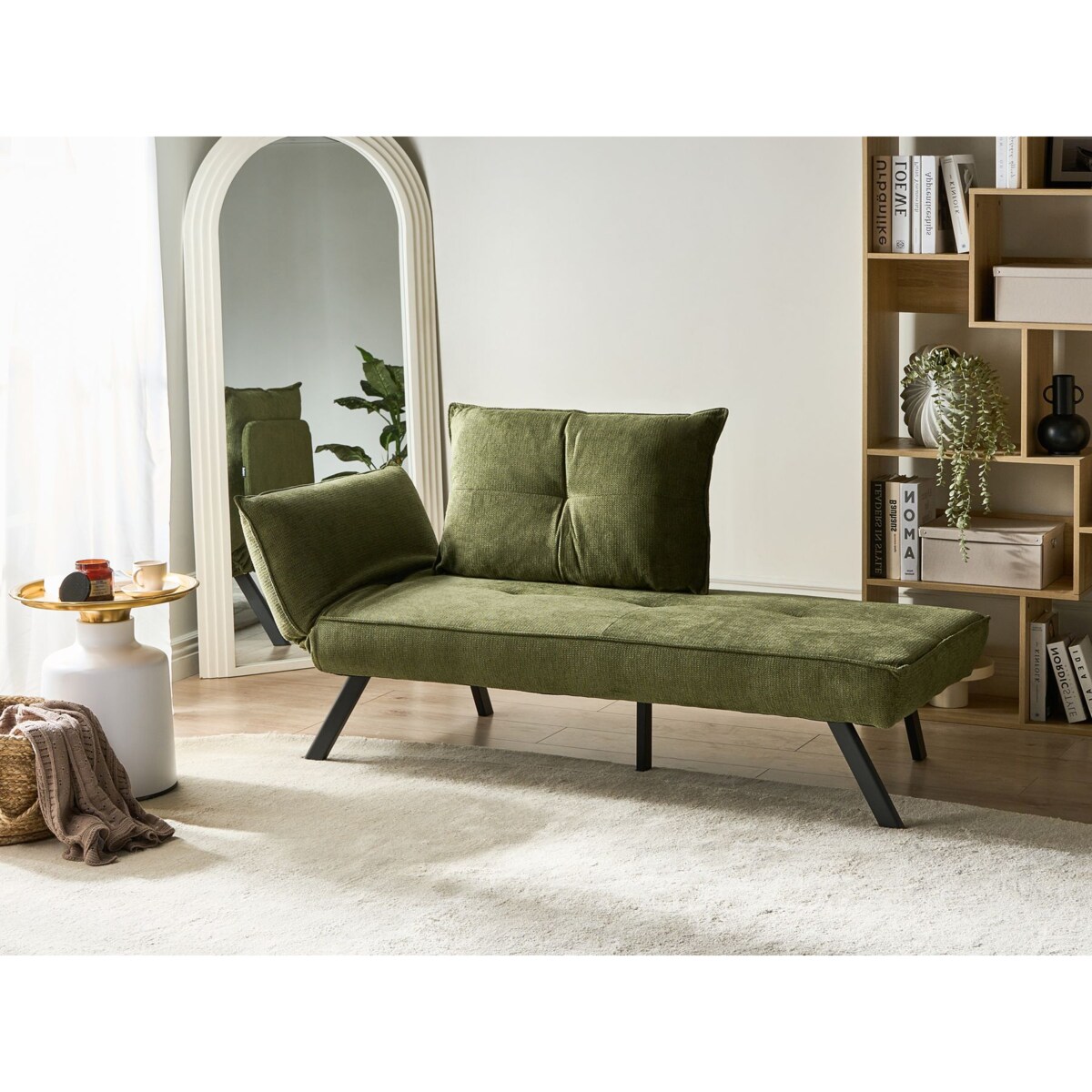 Szezlong lewostronny ROCAMADOUR Zielony