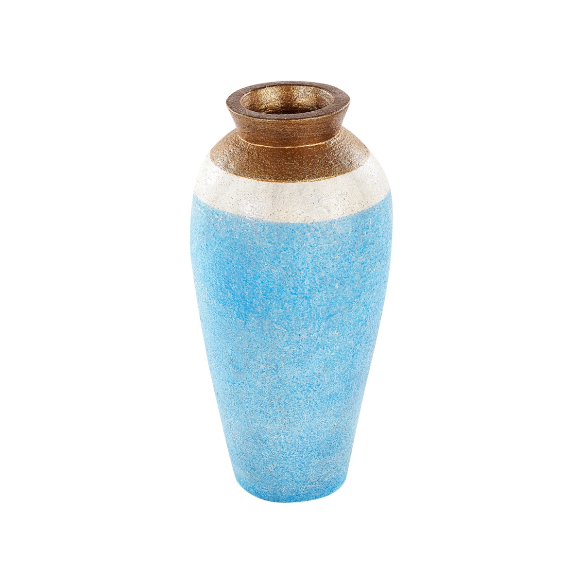 Wazon dekoracyjny z terakoty 42 cm niebieski PLATEJE