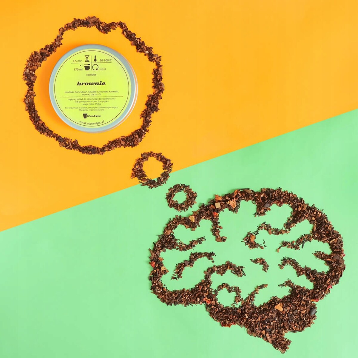 Herbata rooibos z czerwonokrzewu BROWNIE o słodko - czekoladowym smaku - herbata liściasta sypana mieszanka napar susz - gotowa na prezent upominek