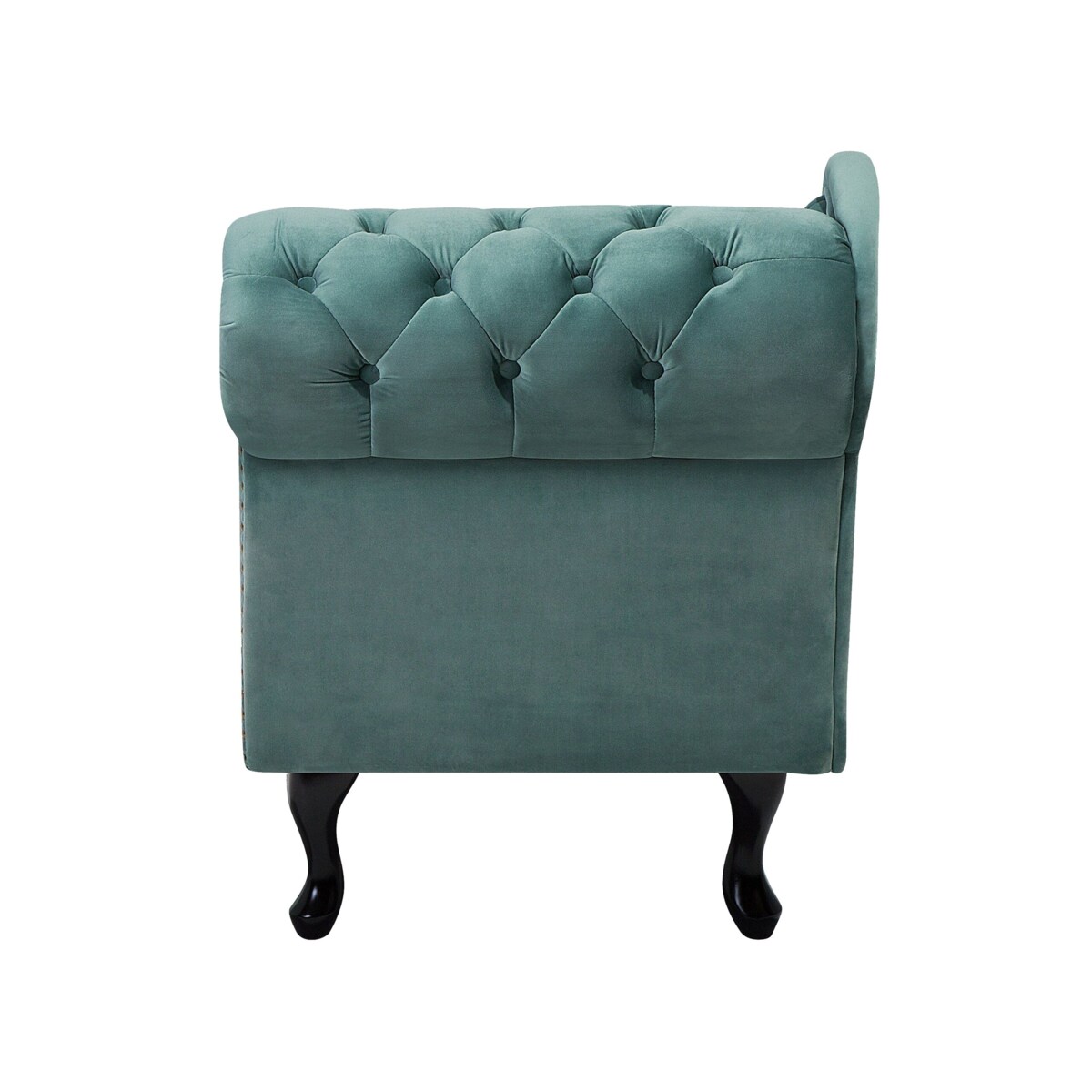 Szezlong welurowy prawostronny miętowy NIMES