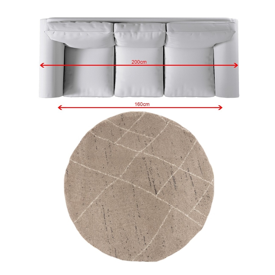 Dywan Royal Nomadic Living 160cm sand/cream, ⌀160 cm