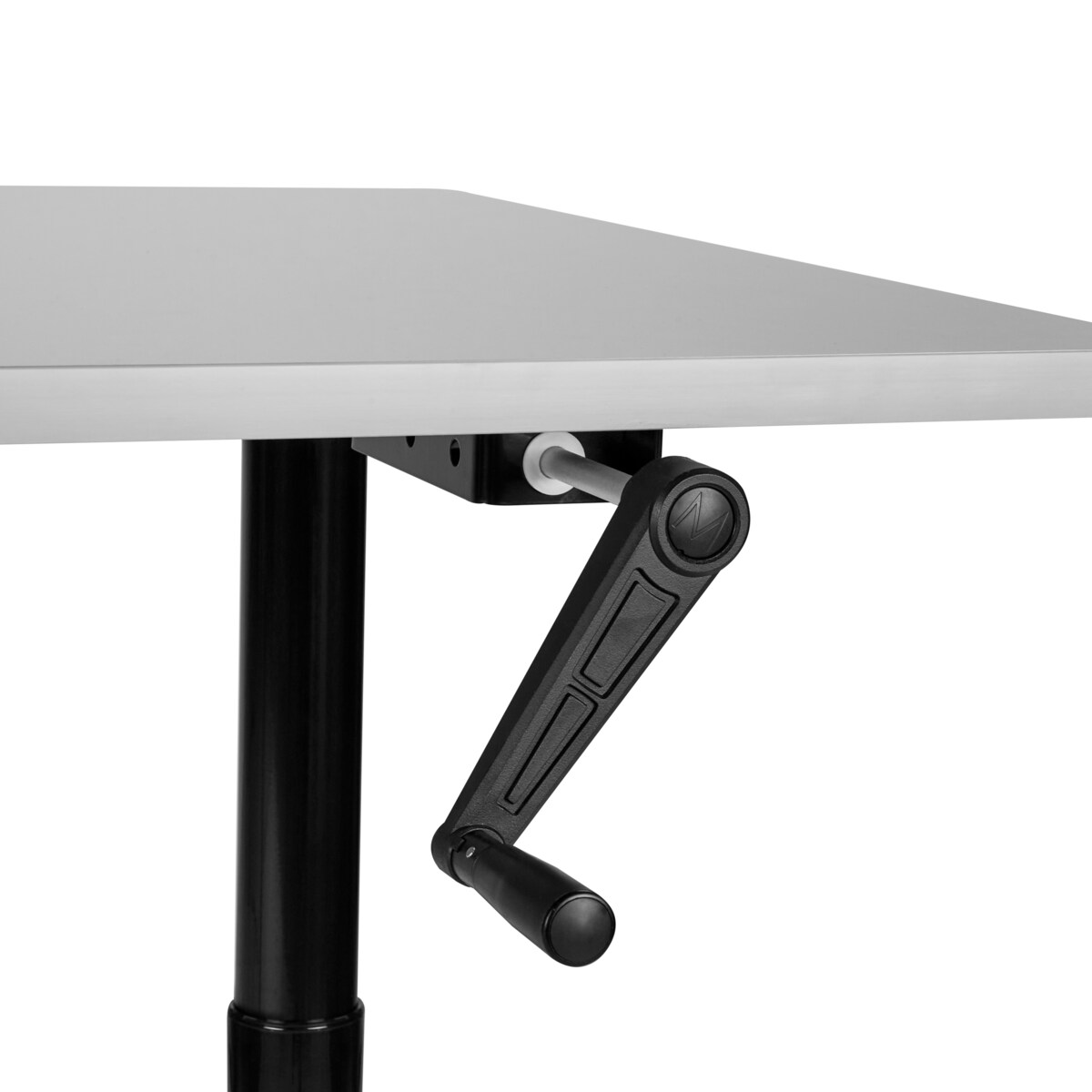 Biurko regulowane manualnie DESTINAS 120 cm x 72 cm Szary/ czarny