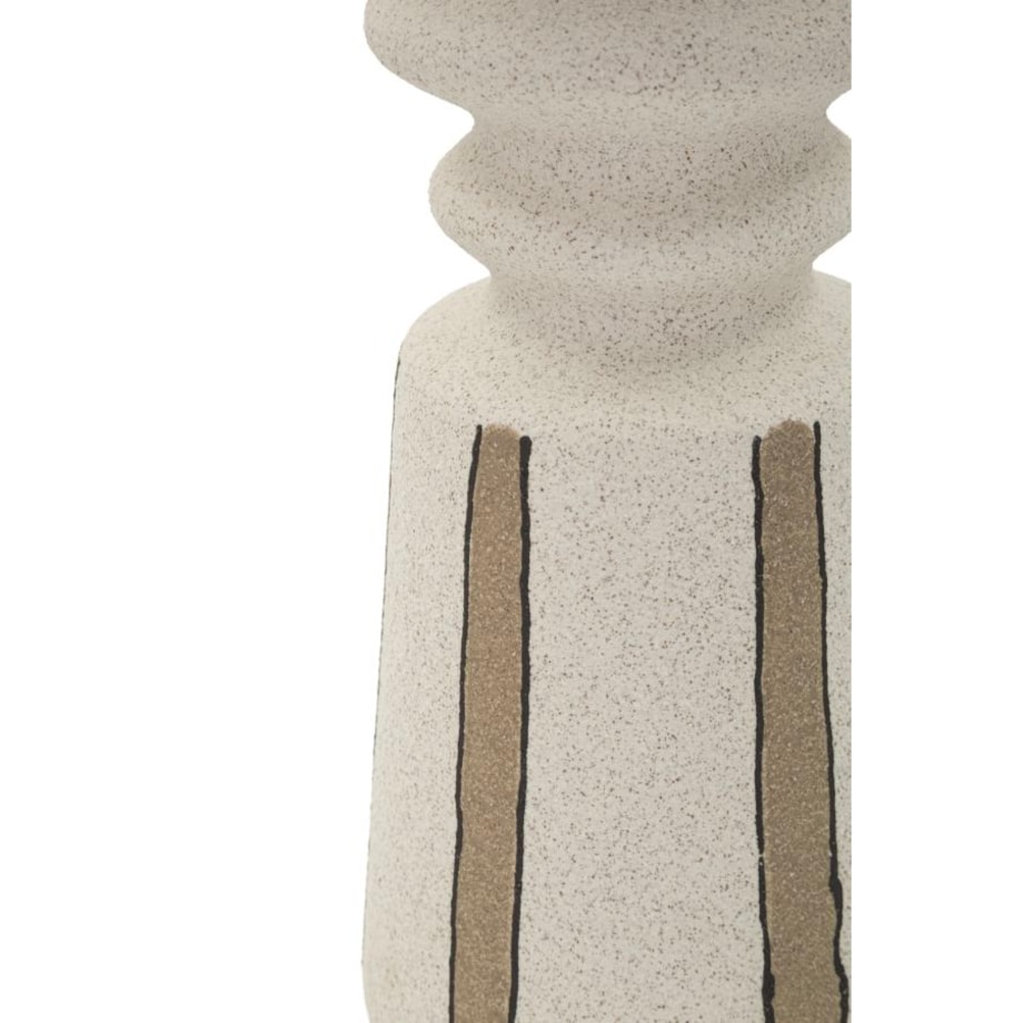 Lampa stołowa Tribal, kolor wielokolorowy, ceramika, żelazo i tkanina, 22,5 x 22,5 x 57 cm, 1 x E27, max. 40 W, styl nowoczesny, Mauro Ferretti