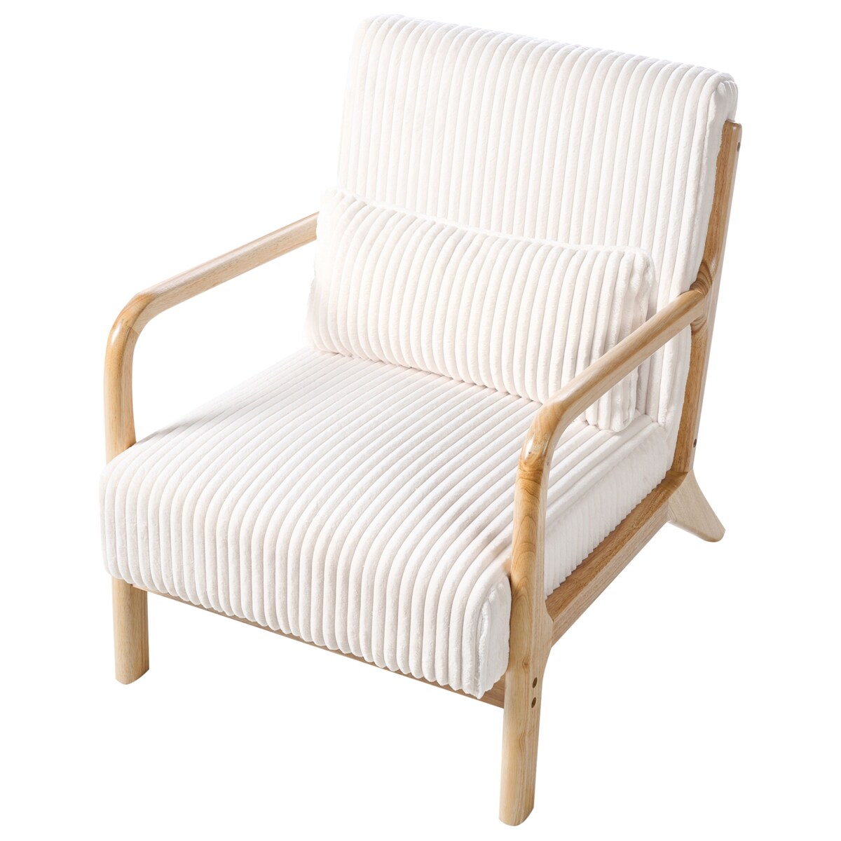 Fotel SORSELE Sztruks Biały