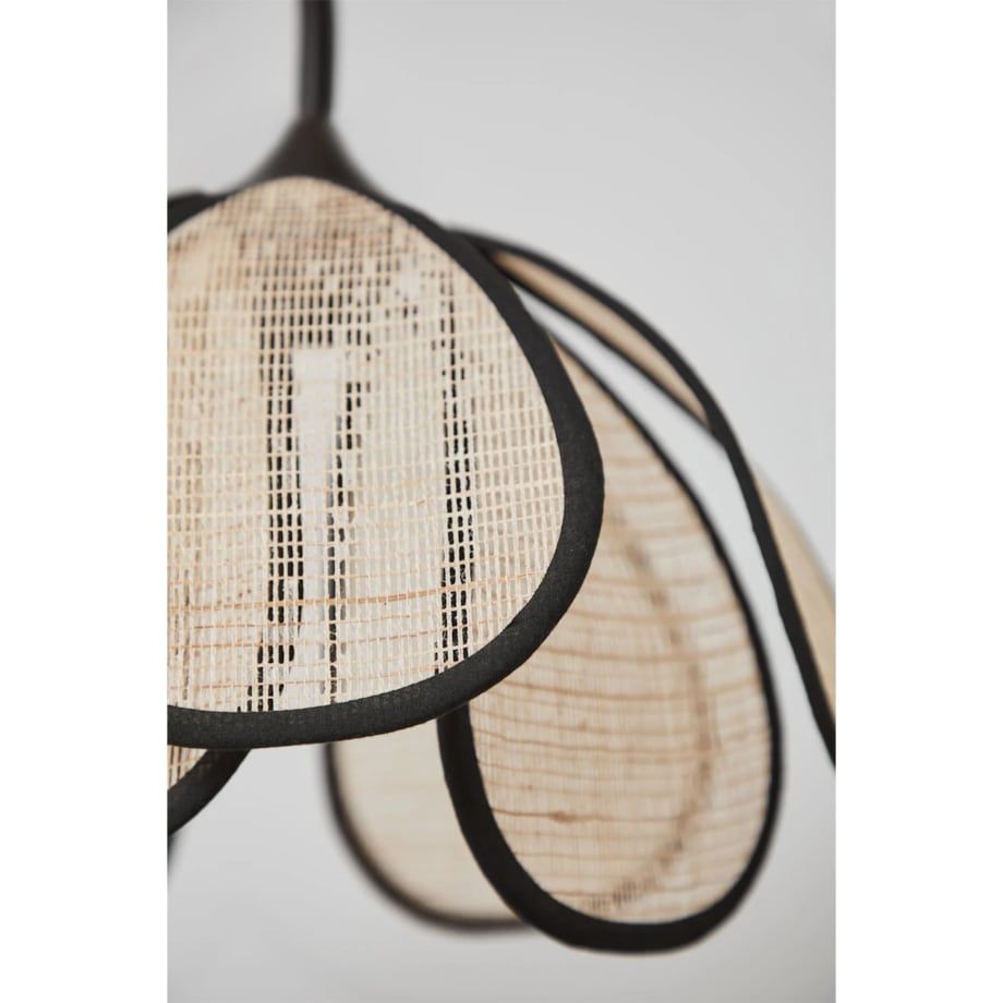 Lampa ścienna, kinkiet, lniano-czarna, Vidson