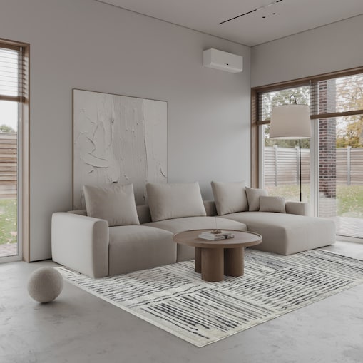 Dywan nowoczesny Mono 160x230 cm Abstrakcja kremowy