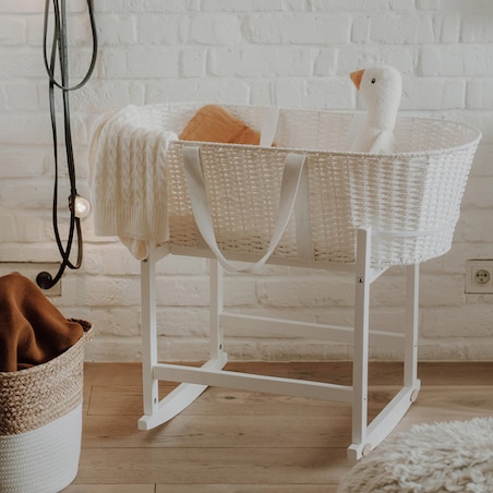 Bujak na kosz Happy Moses - RockingBaby Stand biały