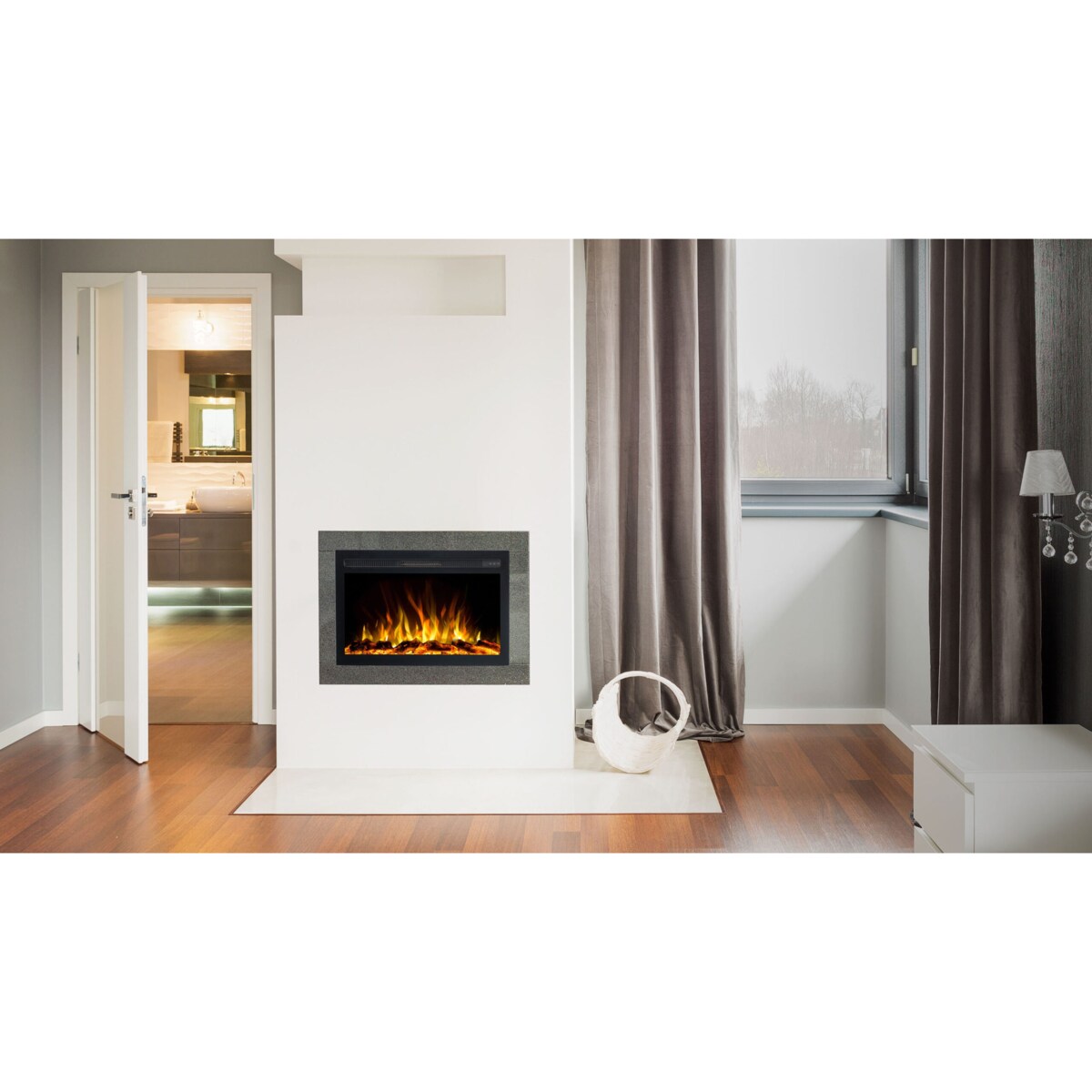 Wkład elektryczny Emotion Flame Infinity - do zabudowy - 66x14x50 cm - kominek LED 750/1500 W