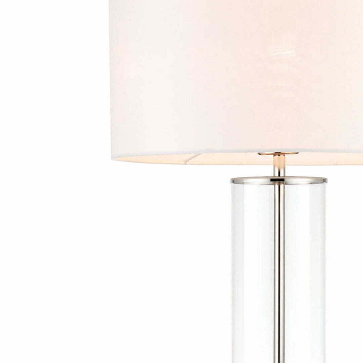 Tkaninowa lampa stojąca Lessina 70600 Endon biała srebrna transparentna