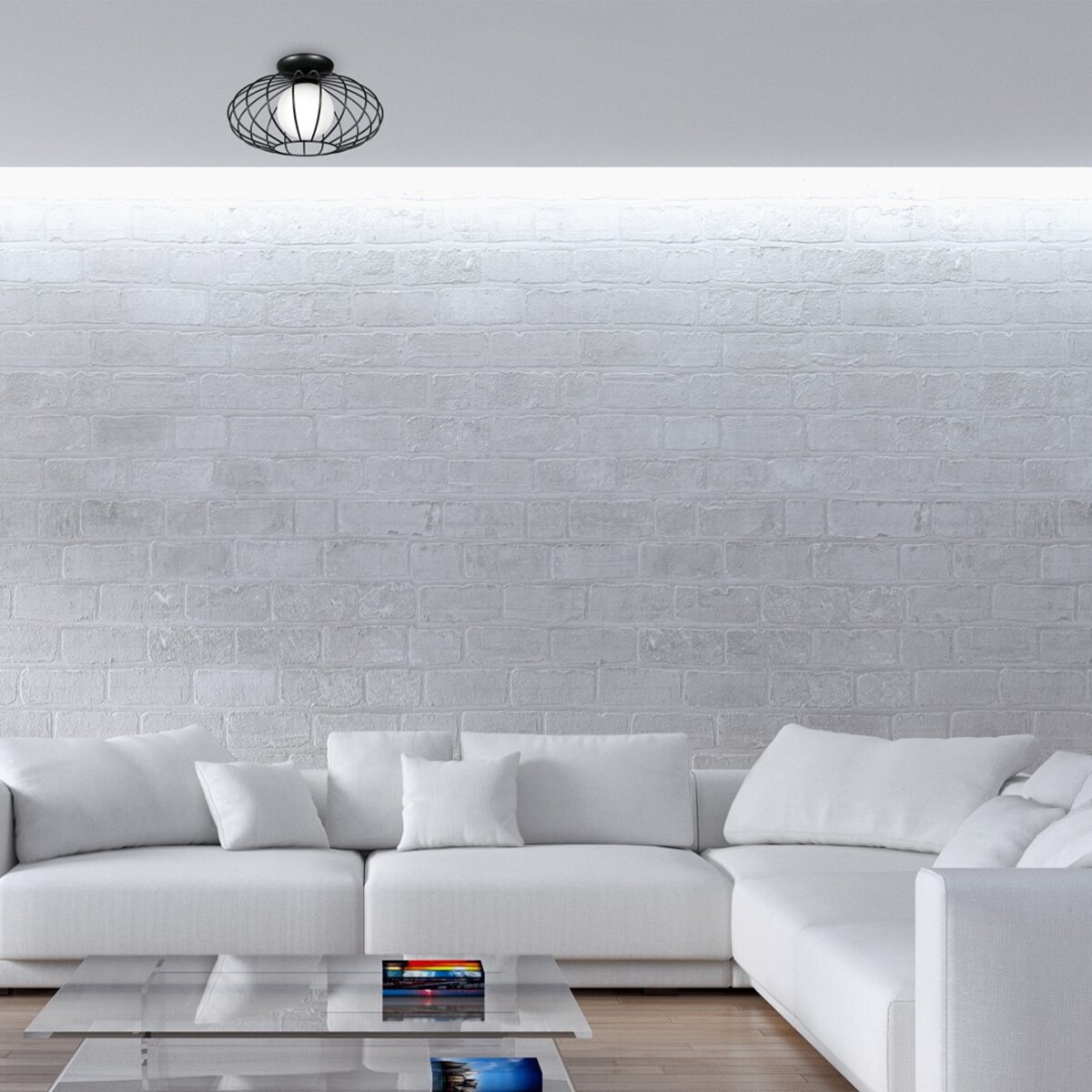 Lampa sufitowa KRONOS MLP4425 druciana do salonu czarna