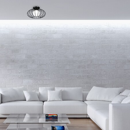 Lampa sufitowa KRONOS MLP4425 druciana do salonu czarna