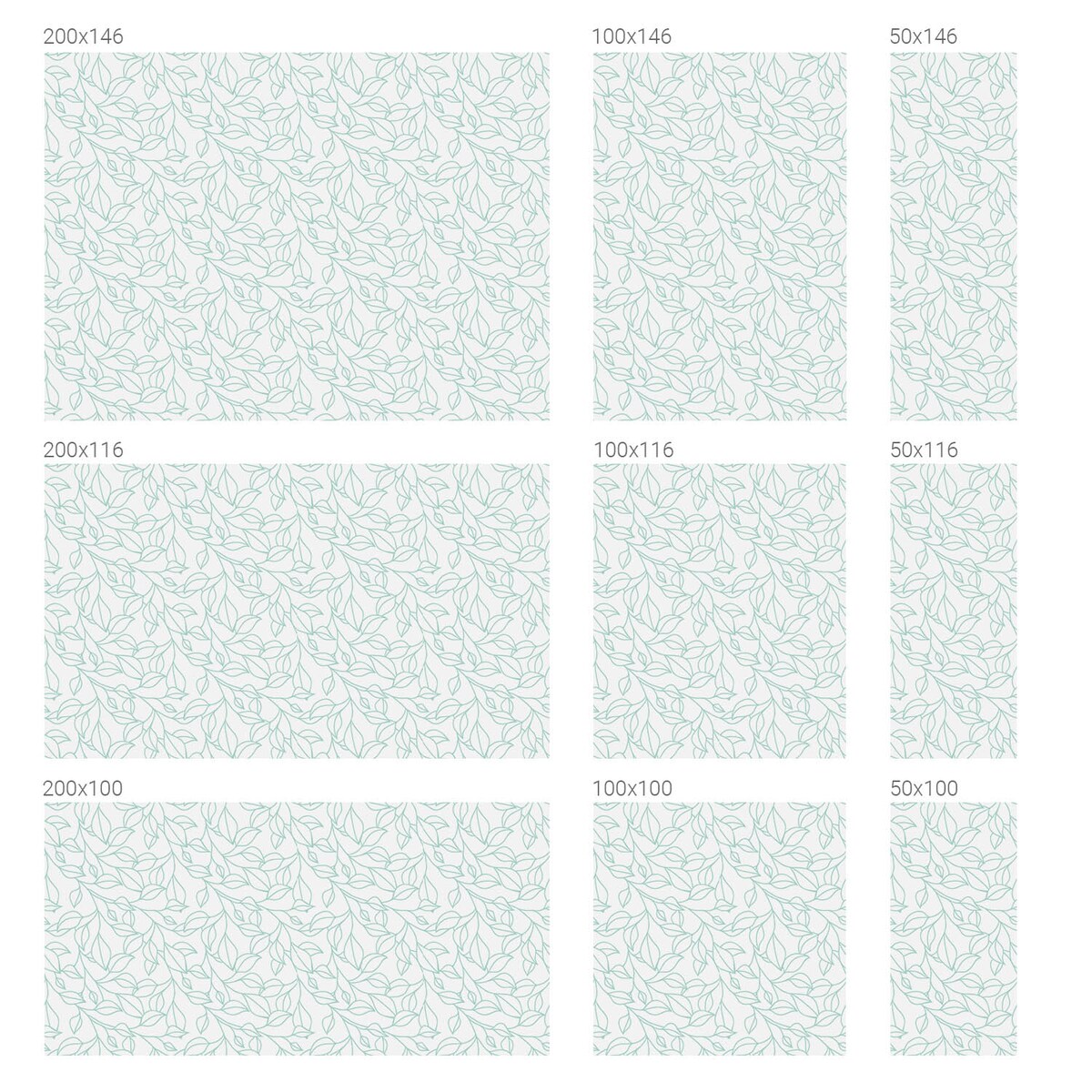 Naklejka na okno chroniąca prywatność - Motyw liści minimalistyczna elegancja - 200x100 cm