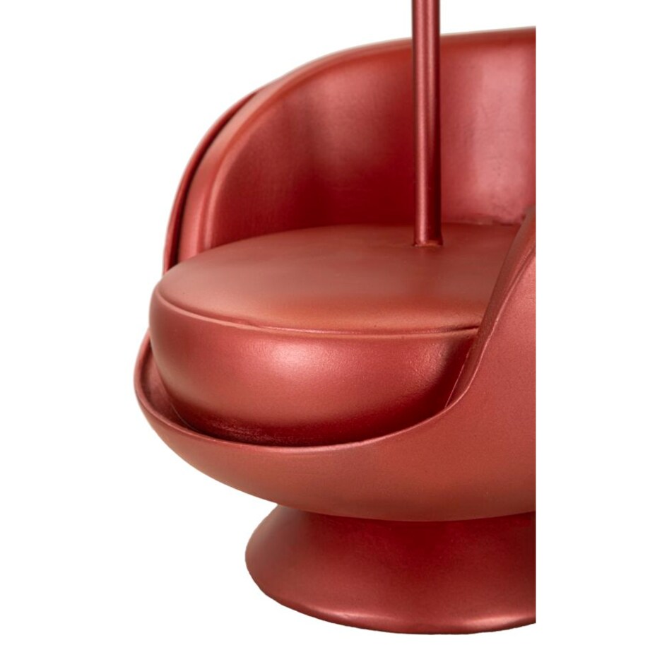 Lampa stołowa Midcentury, kolor czerwony, żywica syntetyczna i żelazo, 26 x 26 x 43 cm, 1 x E27, max. 40 W, do salonu i sypialni, Mauro Ferretti