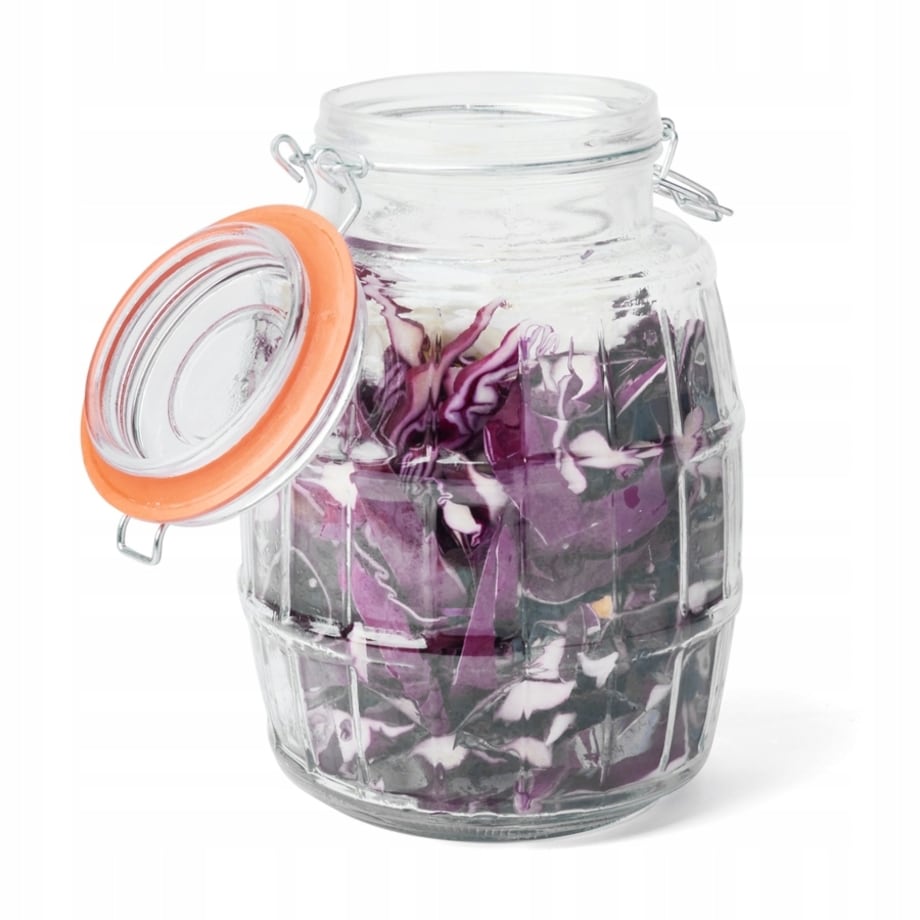 2x szklana beczka 4,1L pojemnik słoik na grzyby kapusta ogórki papryka wek